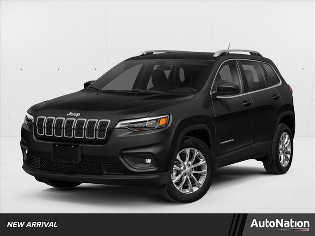 2021 Jeep Cherokee Latitude FWD in Black — front three-quarter view