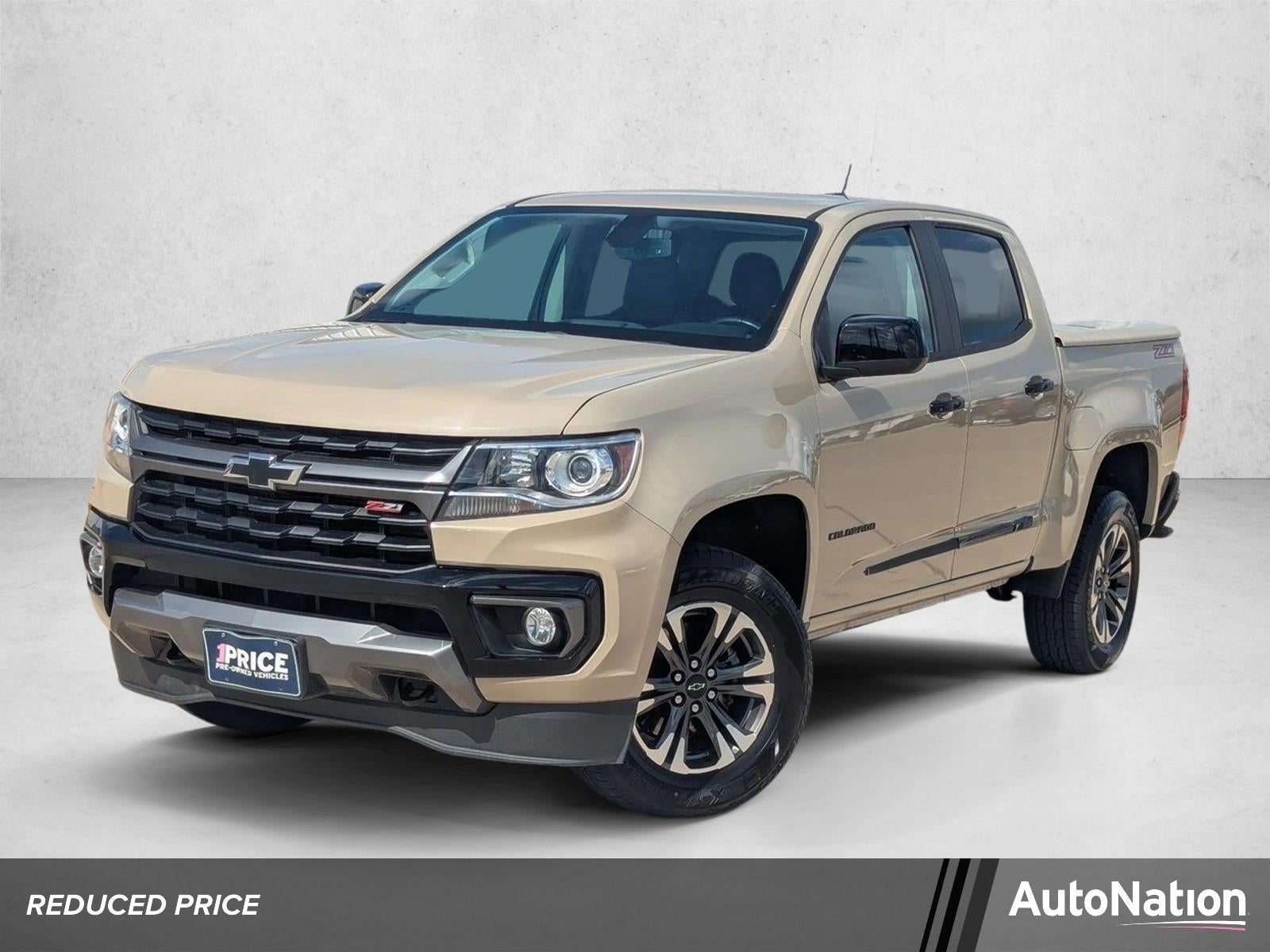 2021 Chevrolet Colorado 2WD Z71 in Sand Dune Metallic — front three-quarter view