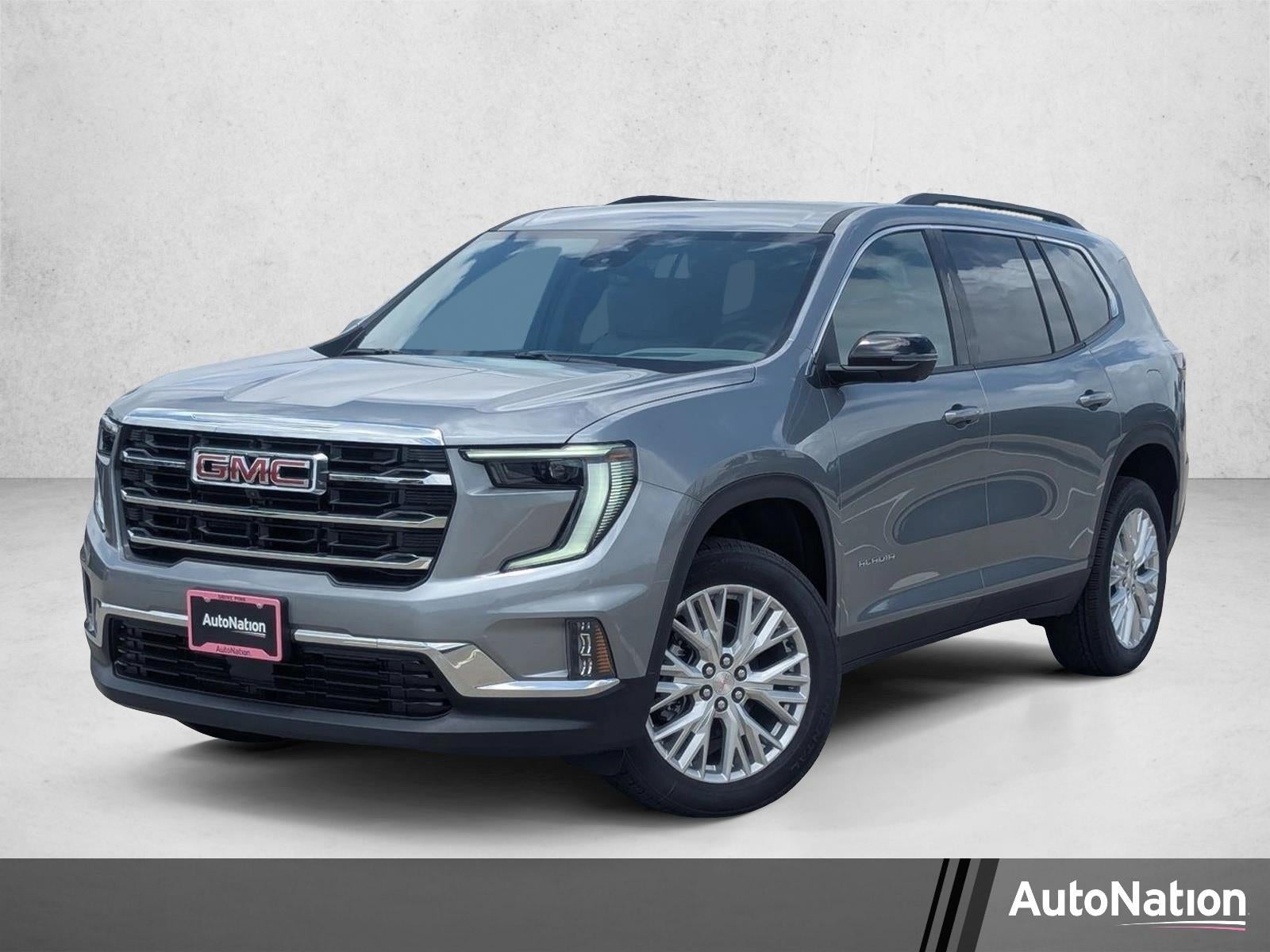2026 GMC Acadia Elevation in Sterling Metallic — front three-quarter view