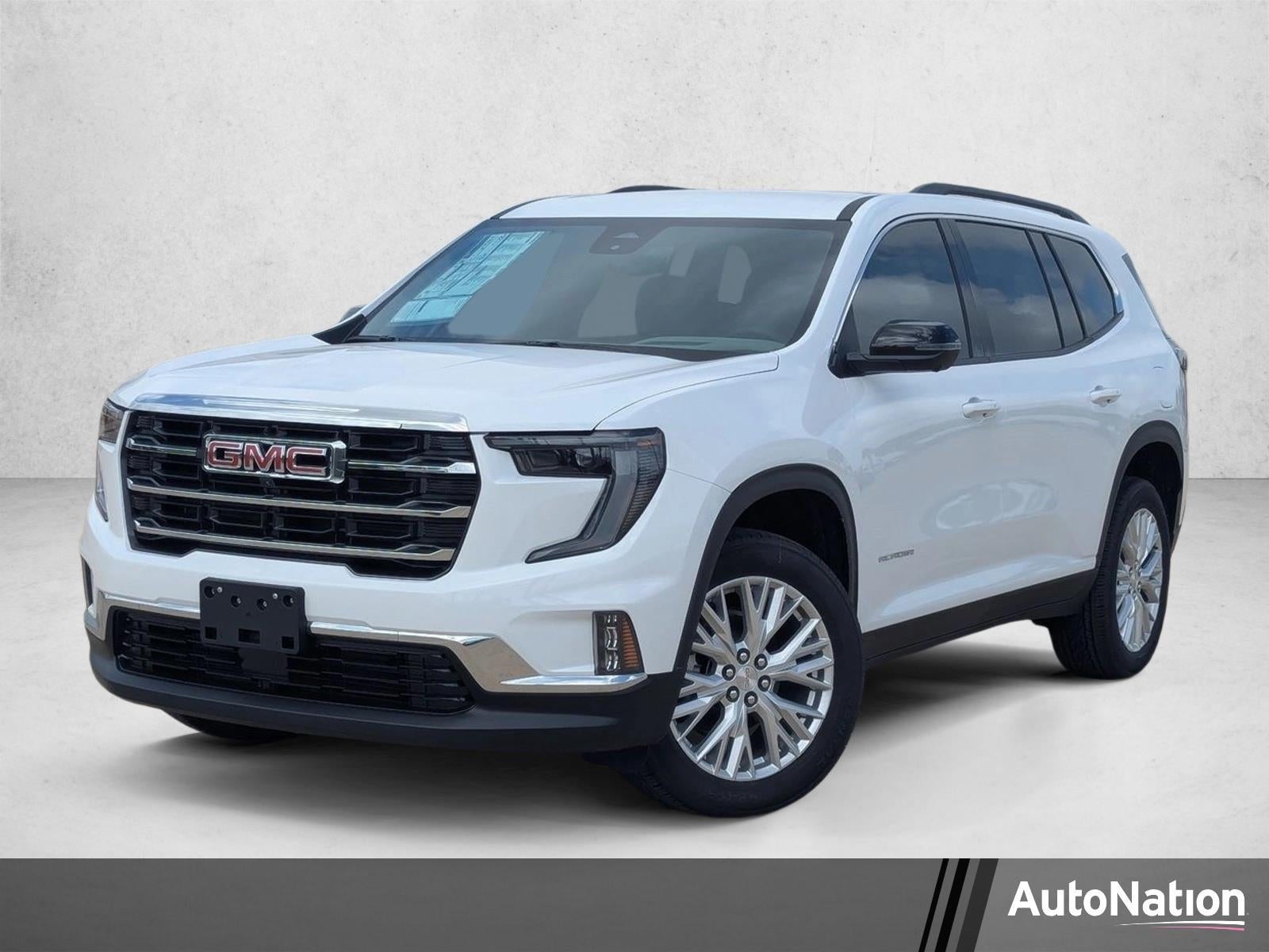 2026 GMC Acadia Elevation in Summit White — front three-quarter view