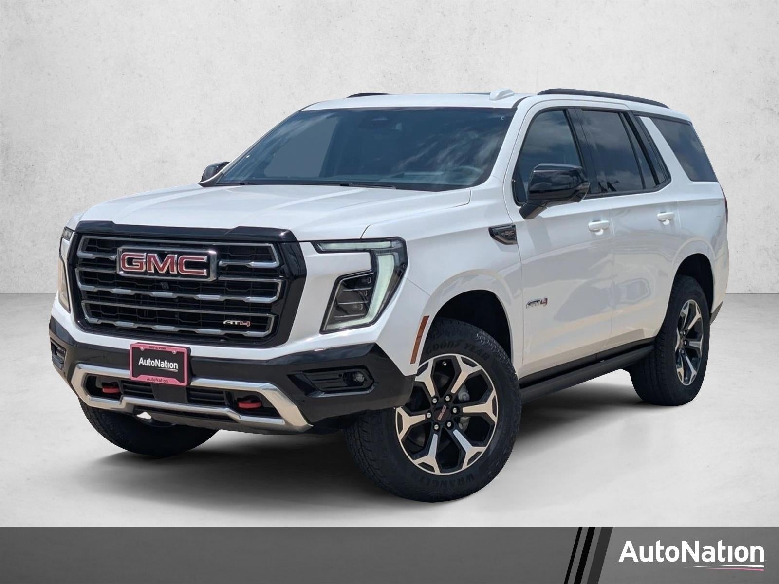 2026 GMC Yukon AT4 in Summit White — front three-quarter view