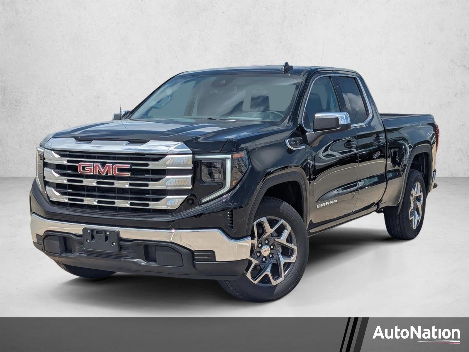 2026 GMC Sierra 1500 SLE in Onyx Black — front three-quarter view