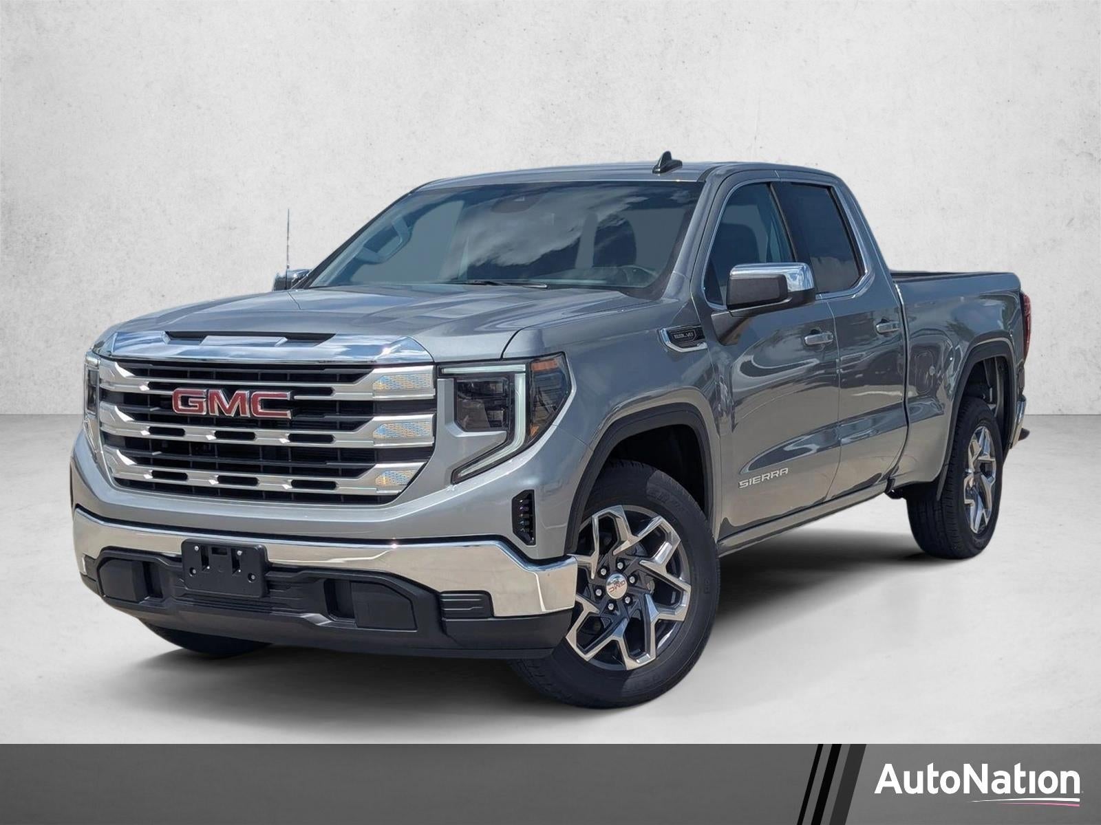 2026 GMC Sierra 1500 SLE in Sterling Metallic — front three-quarter view