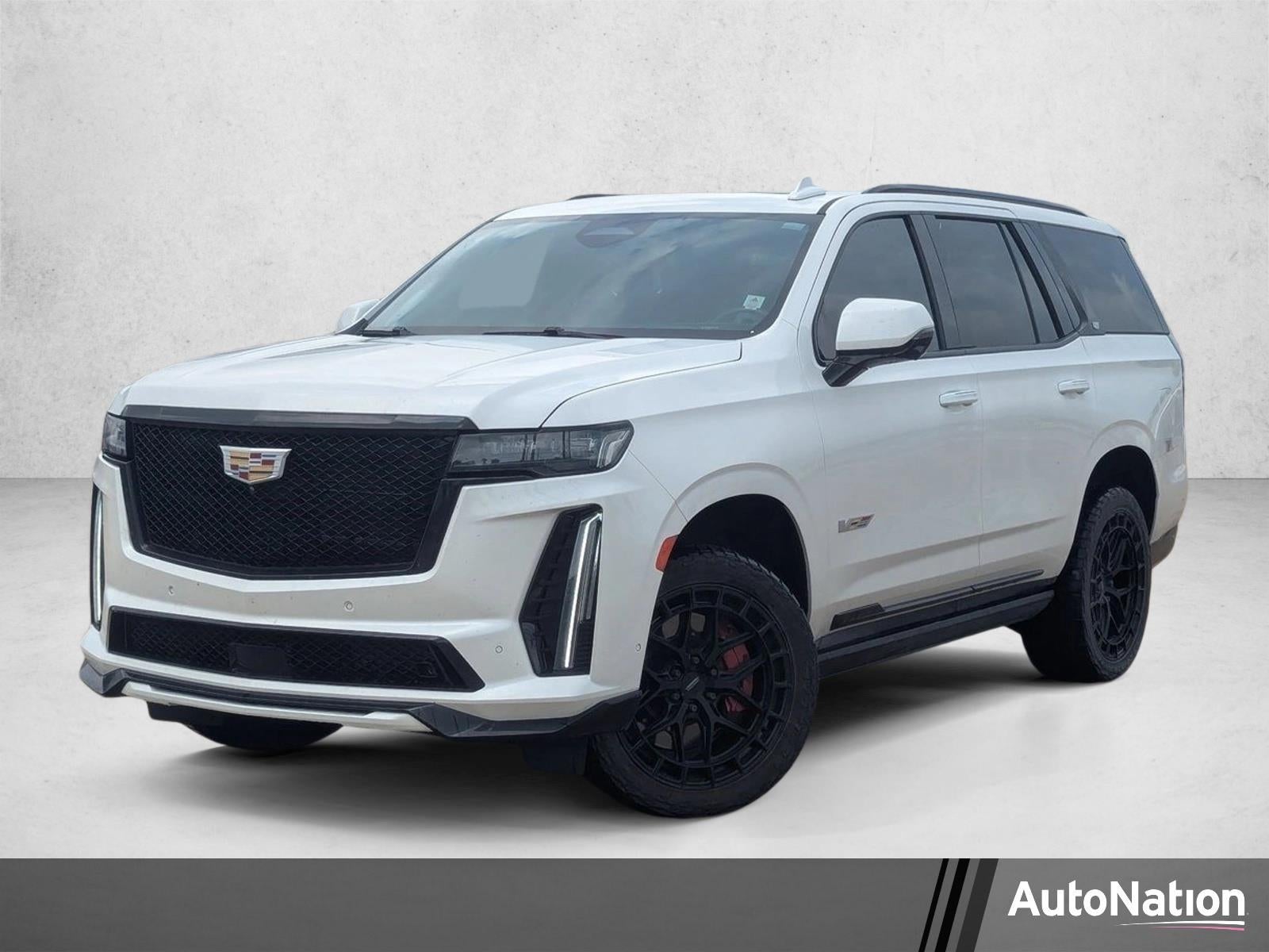 2023 Cadillac Escalade Escalade-V in Crystal White Tricoat — front three-quarter view