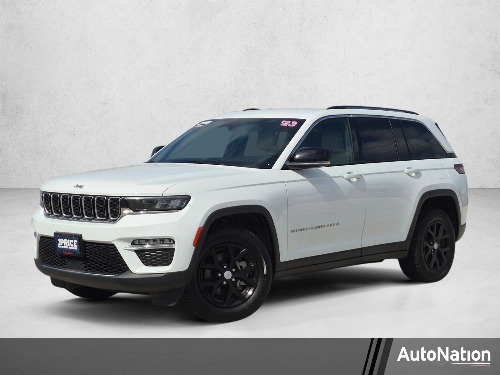 2023 Jeep Grand Cherokee Limited 4x4 in Bright White Clearcoat — front three-quarter view