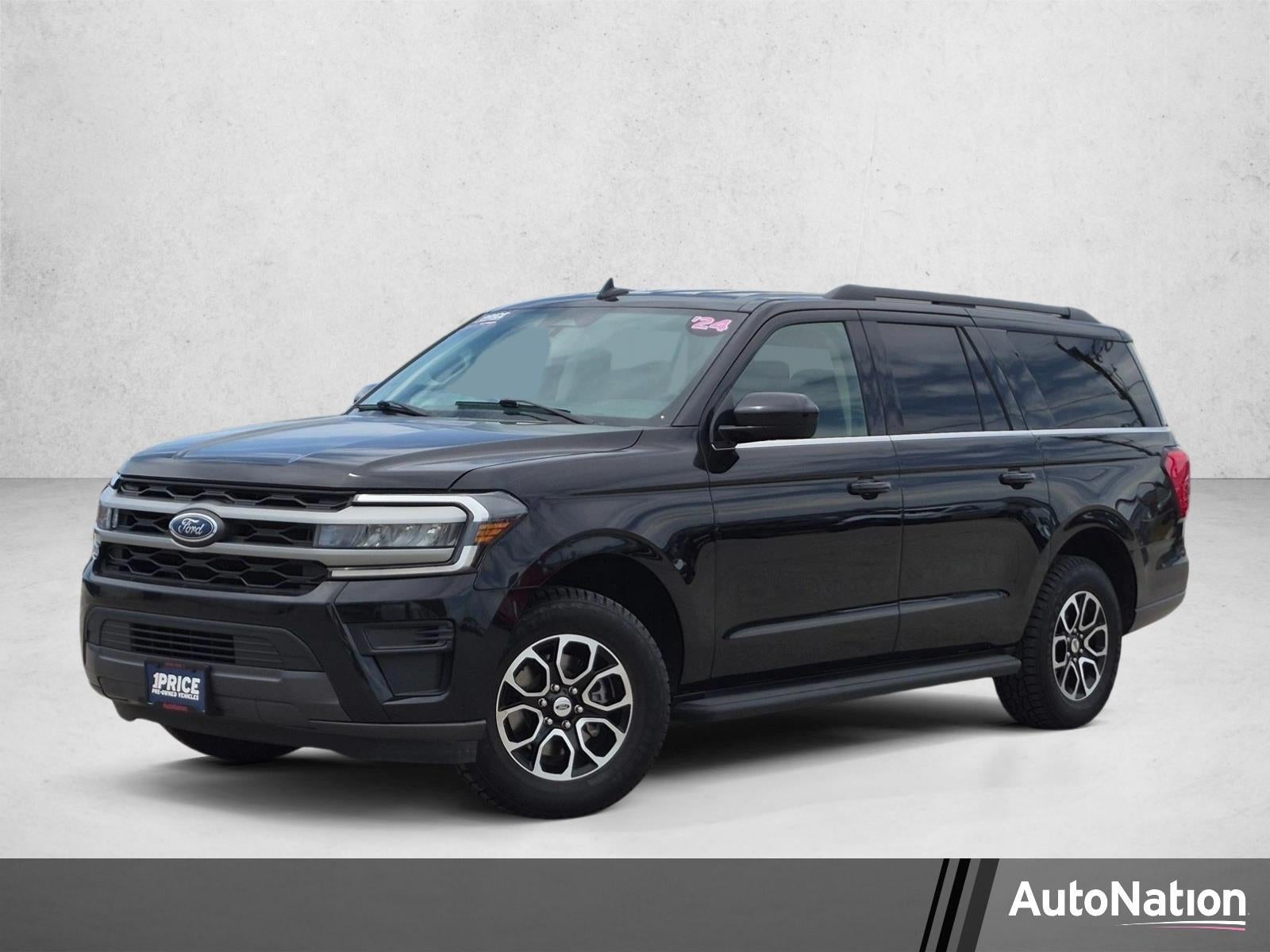 2024 Ford Expedition Max XLT 4x2 in Agate Black Metallic — front three-quarter view