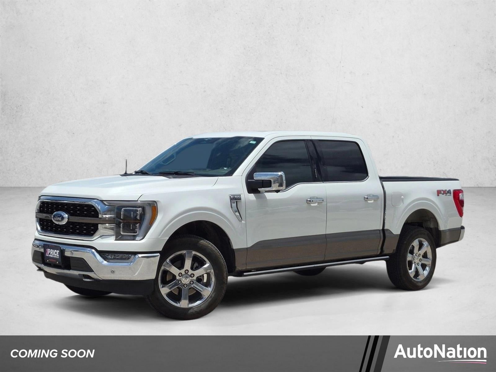 2023 Ford F-150 King Ranch 4WD SuperCrew 5.5' Box in Star White Metallic Tri-Coat — front three-quarter view