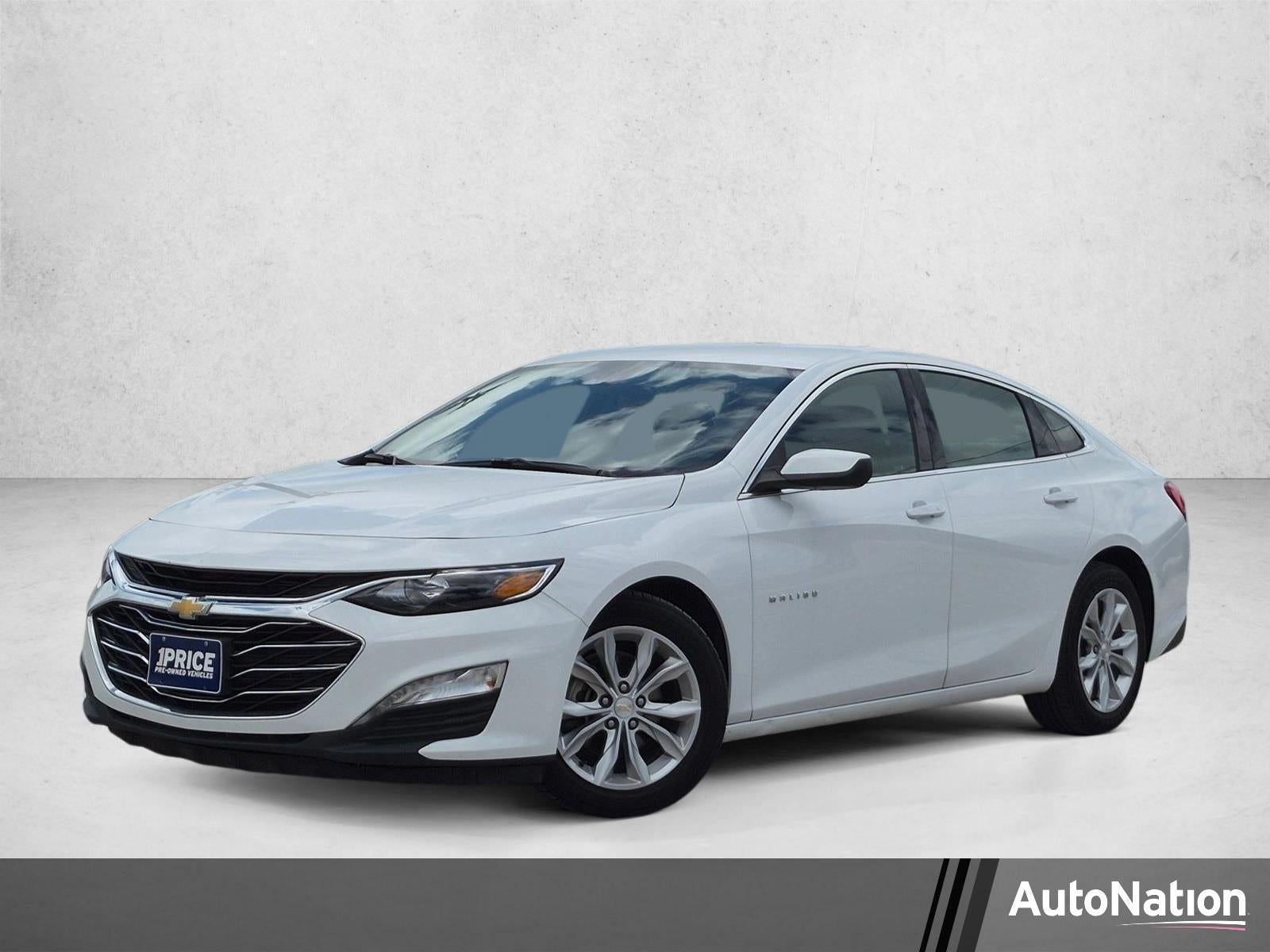 2024 Chevrolet Malibu LT in Summit White — front three-quarter view