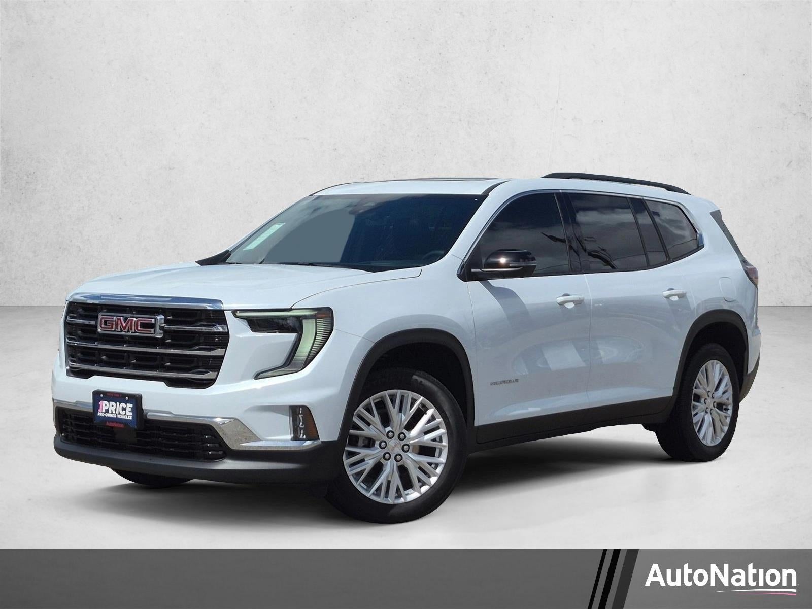 2026 GMC Acadia FWD Elevation in Glacier White Tricoat — front three-quarter view