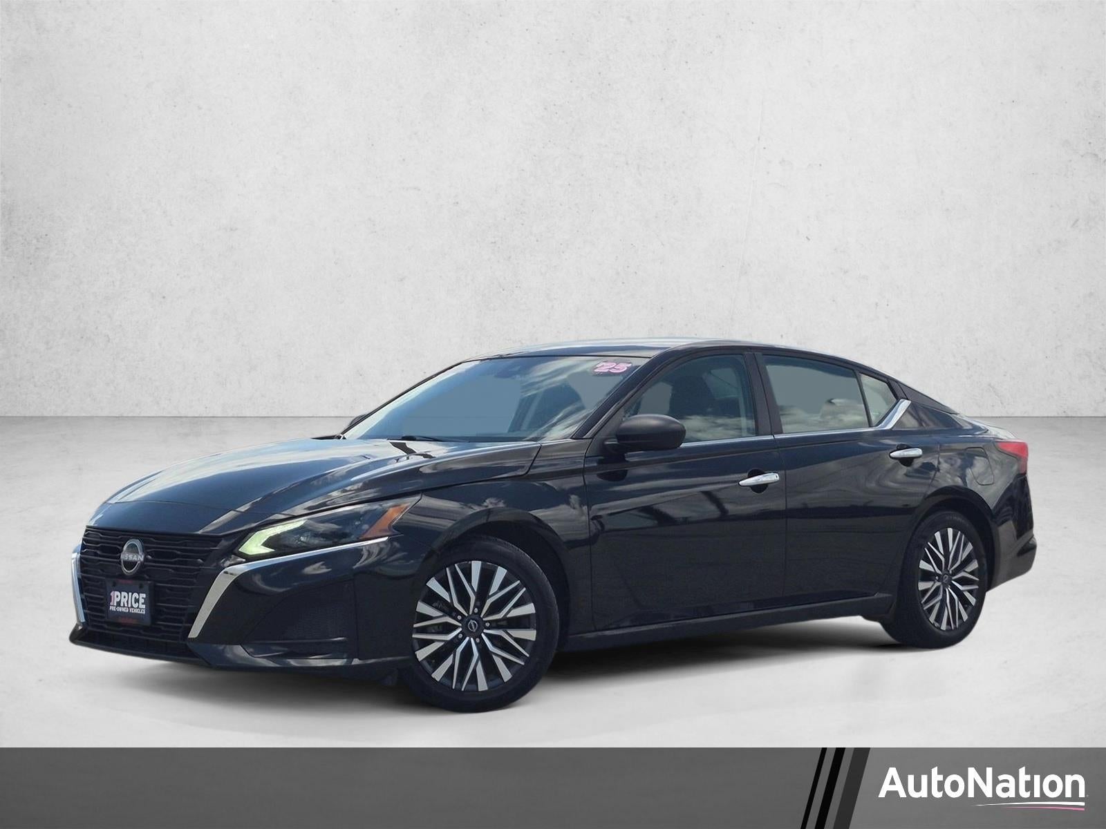 2025 Nissan Altima SV FWD in Super Black — front three-quarter view