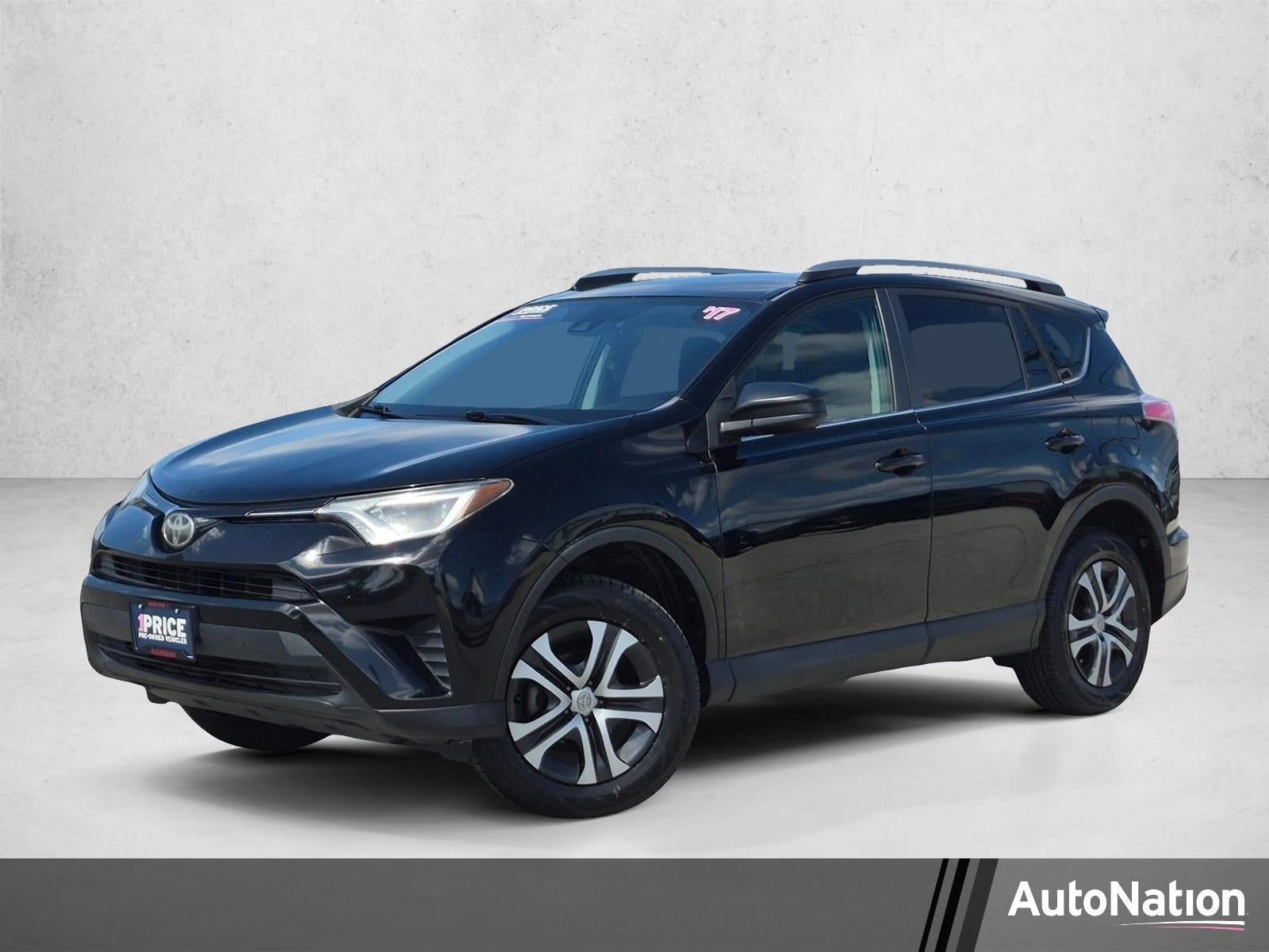2017 Toyota RAV4 LE FWD (GS) in Black — front three-quarter view