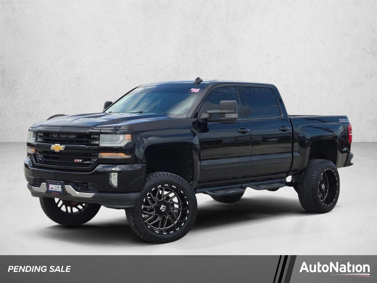 2016 Chevrolet Silverado 1500 Crew Cab Short Box 4-Wheel Drive LT Z71 in Black — front three-quarter view