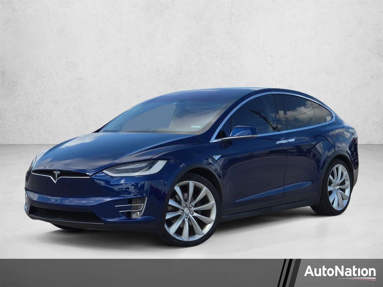 2016 Tesla Model X AWD 4dr 90D in Deep Blue Metallic — front three-quarter view