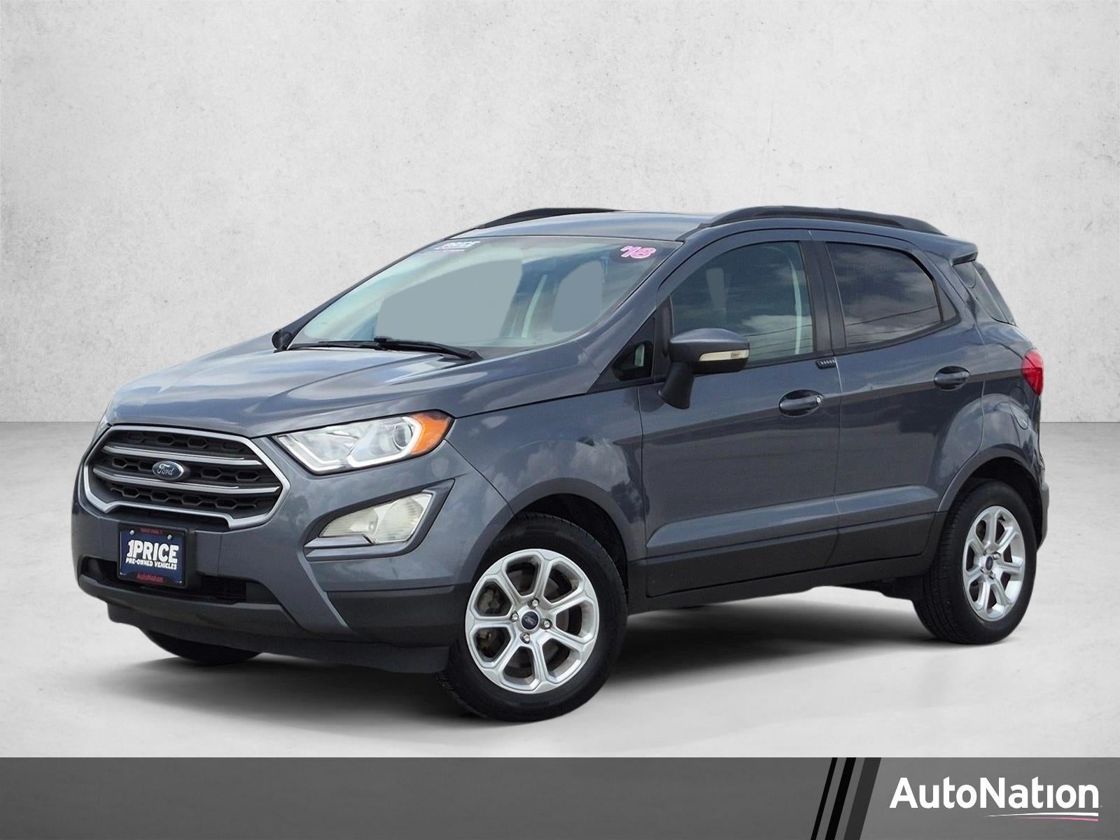 2018 Ford EcoSport SE FWD in Smoke Metallic — front three-quarter view